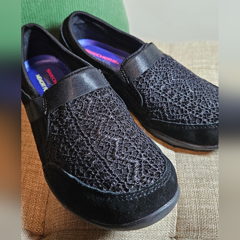Womens Black Slip-On Sketchers